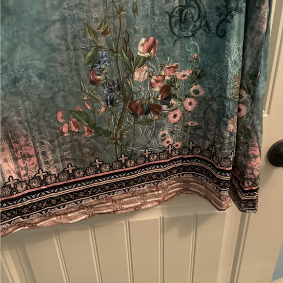 V-Neck Floral Printed Summer A-Line , women’s vintage, Causal loose Boho dress. - Picture 6 of 9